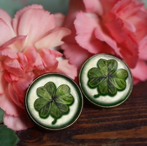 Feeling Lucky Four Leaf Clover Earrings