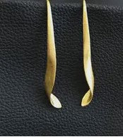 Gold Ribbon Earrings