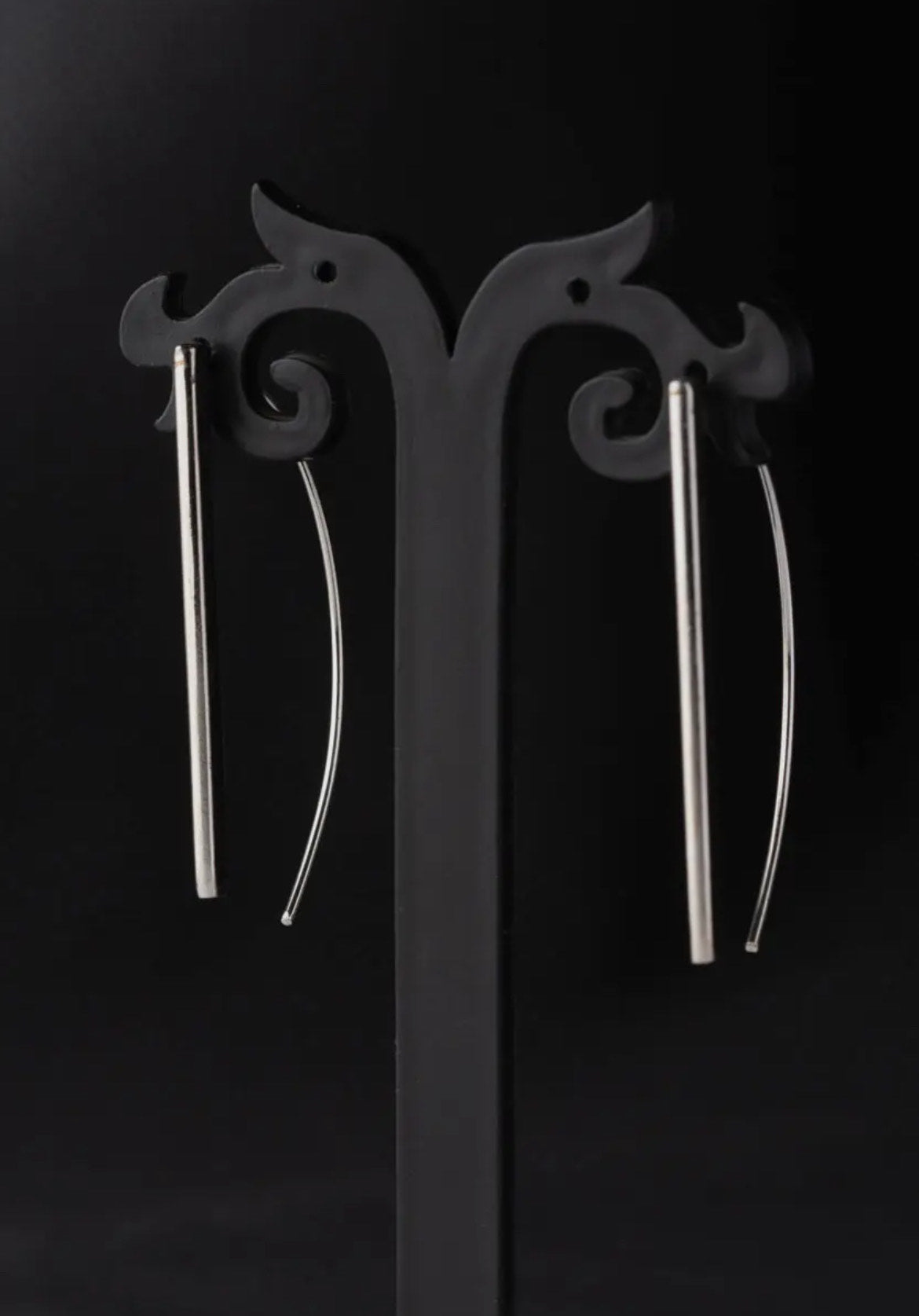 Silver Bar Threader Earrings