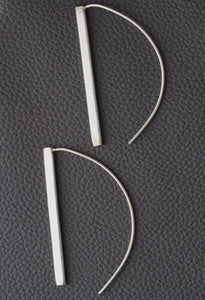 Silver Bar Threader Earrings