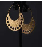 Gold Tone Disk Earrings