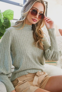 Lightweight Sage Knit Sweater
