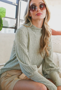 Lightweight Sage Knit Sweater