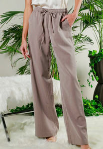 Casual Mid-Rise Mocha Pants