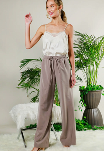 Casual Mid-Rise Mocha Pants