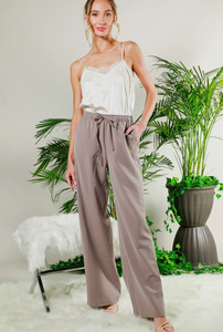 Casual Mid-Rise Mocha Pants