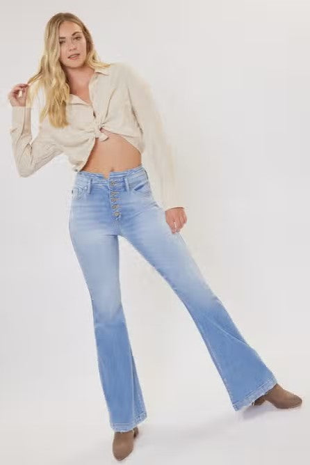 KanCan High-Rise "Curvy" Flare Jeans