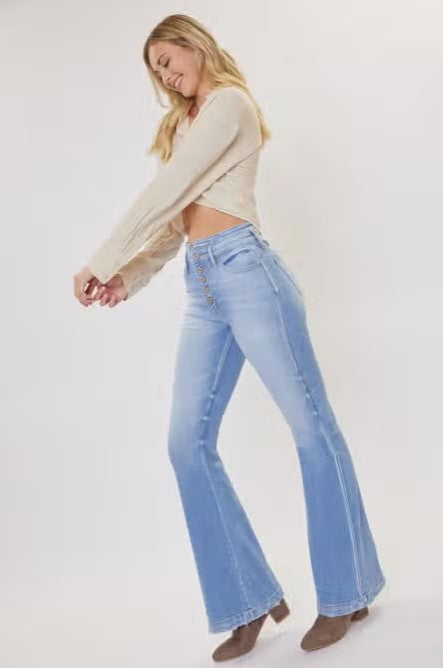 KanCan High-Rise "Curvy" Flare Jeans