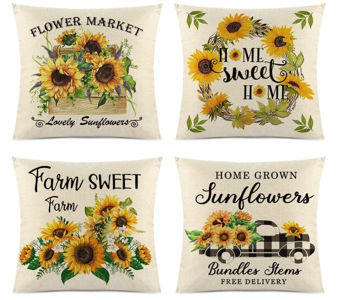 Sweet Sunflower Pillow Covers