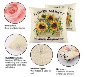 Sweet Sunflower Pillow Covers