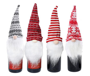 Winter Wine Bottle Gnome Covers