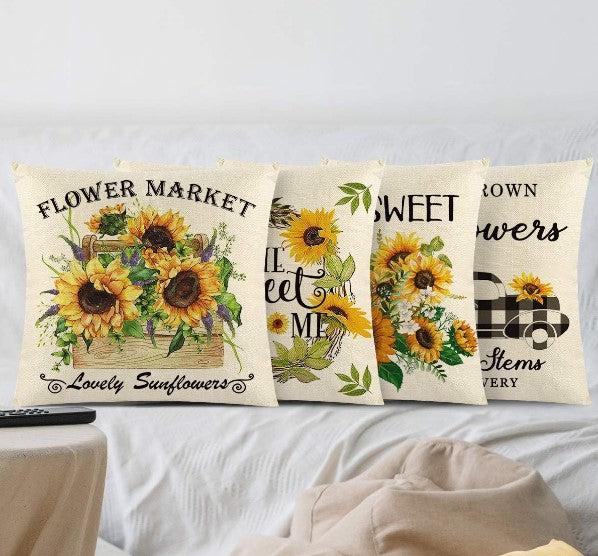 Sweet Sunflower Pillow Covers