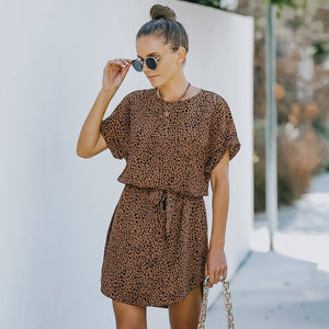 Leopard Print Mini Dress